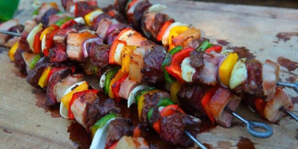 BBQ SKEWERS! HAND FORGED WROUGHT IRON SHISH KABAB MEAT SKEWERS - PF1384/17-BBQ - Image 2