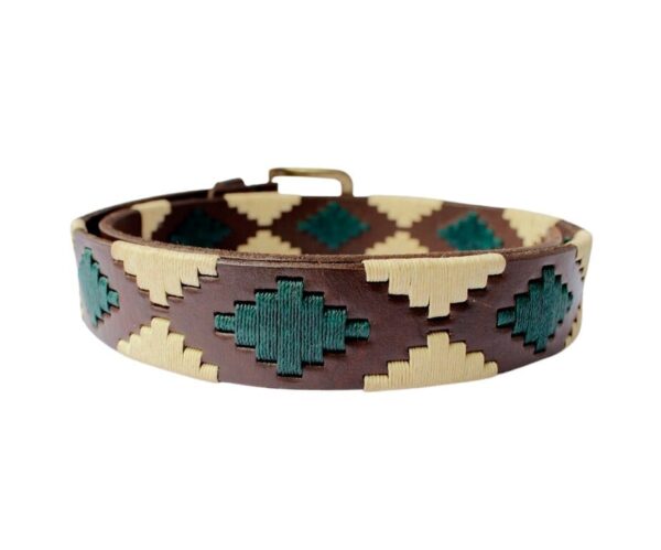Dark Brown Argentine Bridle Leather Belt | Hand-Stitched Polo Belt - Image 2