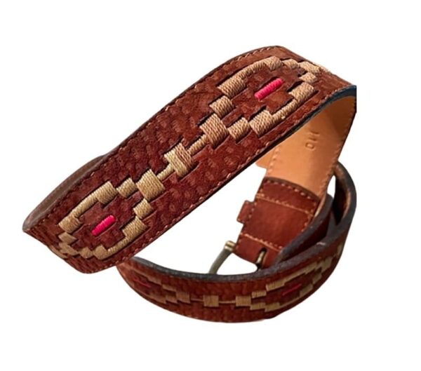 GENUINE CARPINCHO CAPYBARA UNISEX EMBROIDERED POLO PLAYER BELT