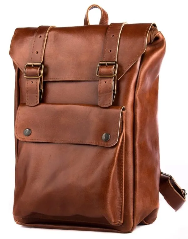 100% Handmade Argentinian Leather Backpack - Image 3