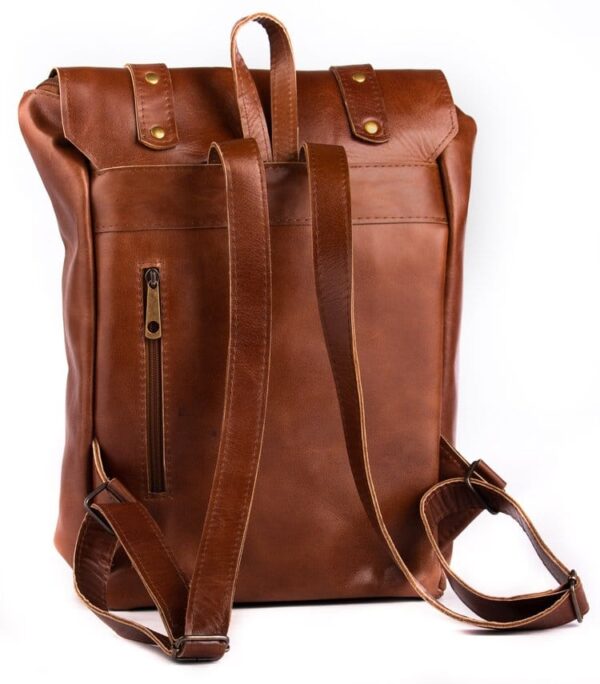 HANDMADE, 100% ARGENTINIAN LEATHER, UNISEX BACKPACK - A COMPANION PIECE DESIGNED FOR A LIFETIME OF WEAR! - RGC/6938-H - Image 4