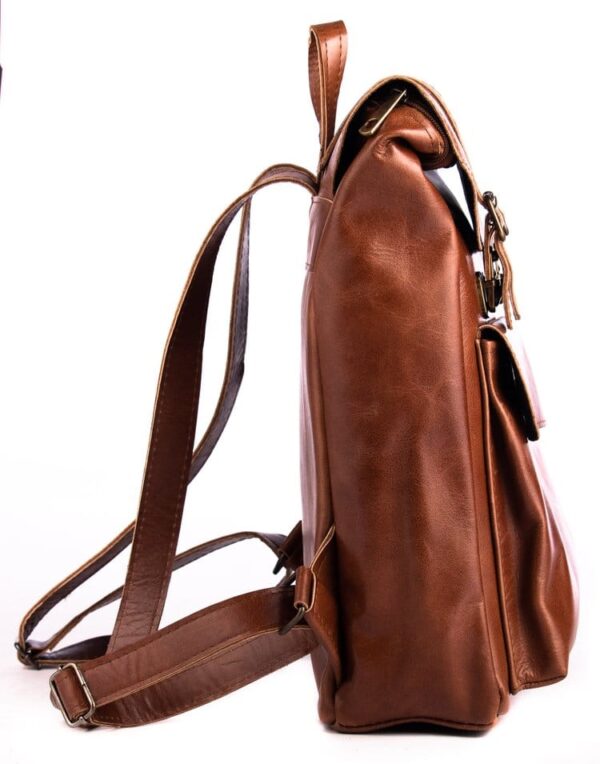 HANDMADE, 100% ARGENTINIAN LEATHER, UNISEX BACKPACK - A COMPANION PIECE DESIGNED FOR A LIFETIME OF WEAR! - RGC/6938-H - Image 2