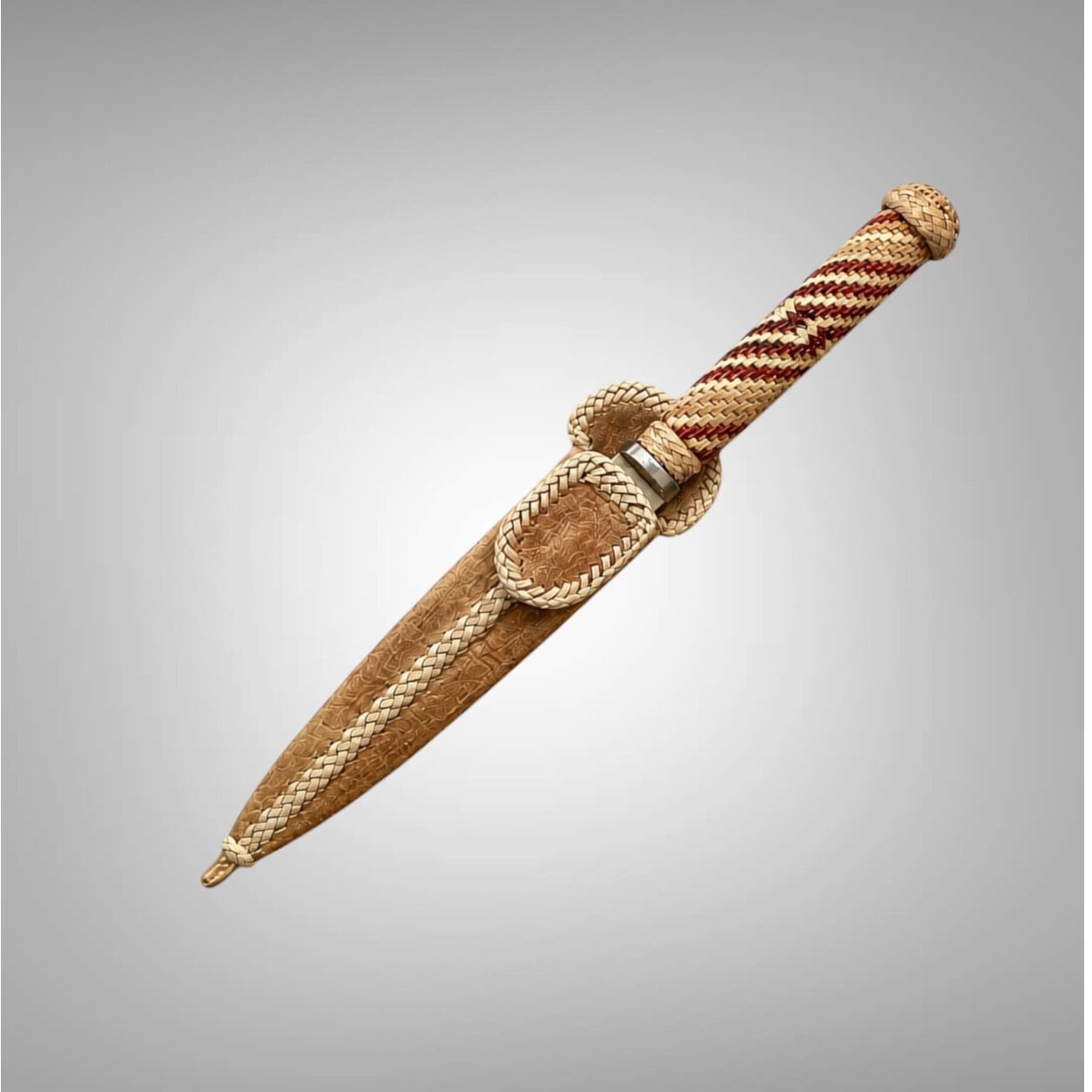 Hand-Braided Rawhide Gaucho Knife - Image 5