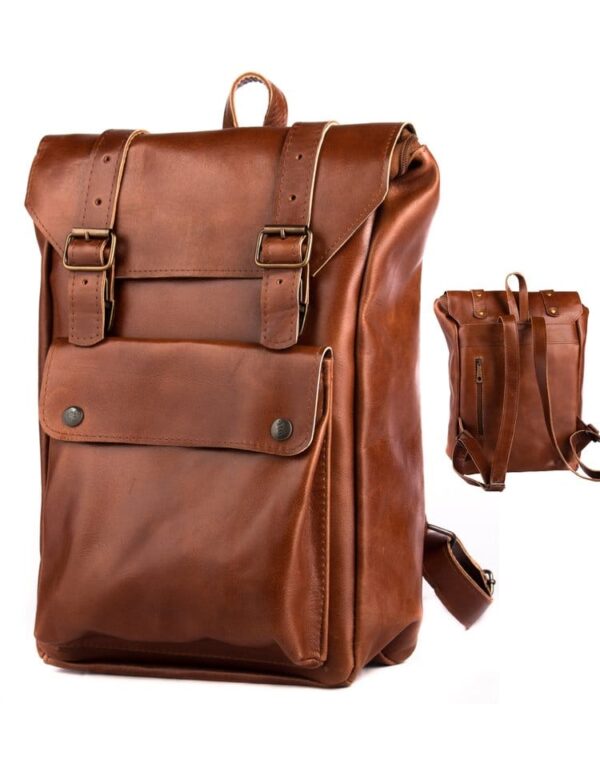HANDMADE, 100% ARGENTINIAN LEATHER, UNISEX BACKPACK - A COMPANION PIECE DESIGNED FOR A LIFETIME OF WEAR! - RGC/6938-H
