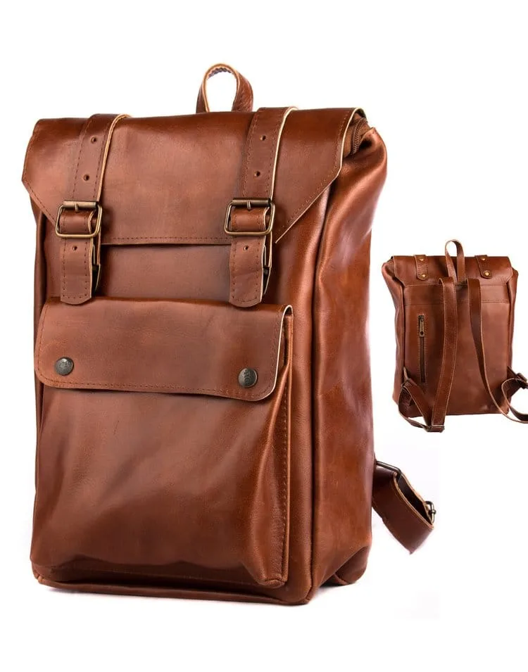 100% Handmade Argentinian Leather Backpack