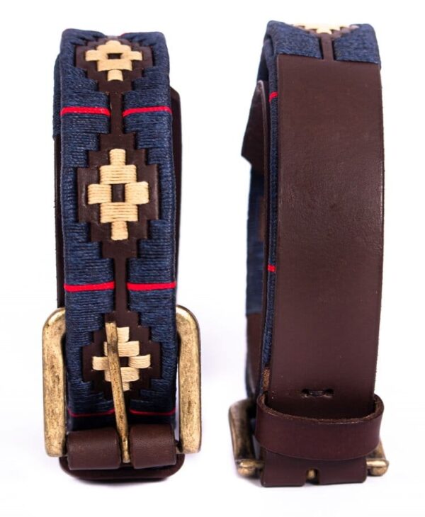 Handmade Argentine Polo Belt with Solid Brass Buckle - Unisex Style - NC-1105-RN - Image 3