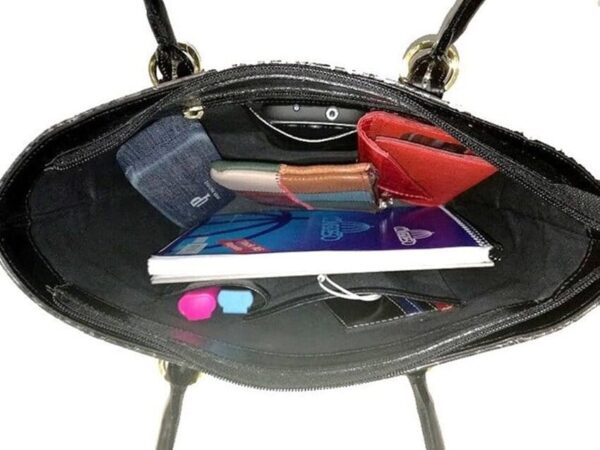 HANDMADE, 100% ARGENTINE LEATHER BRIEF STYLE BAG - EMBOSSED WITH LOOK AND FEEL OF REPTILE - OZ-355-R/46 - Image 5