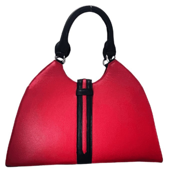 Stunning Style, Designer Look, Handmade - Handmade in Argentina from the World's Best Leather! Genuine Red Leather Tote Bag - P-JACKSON/6827 - Image 3