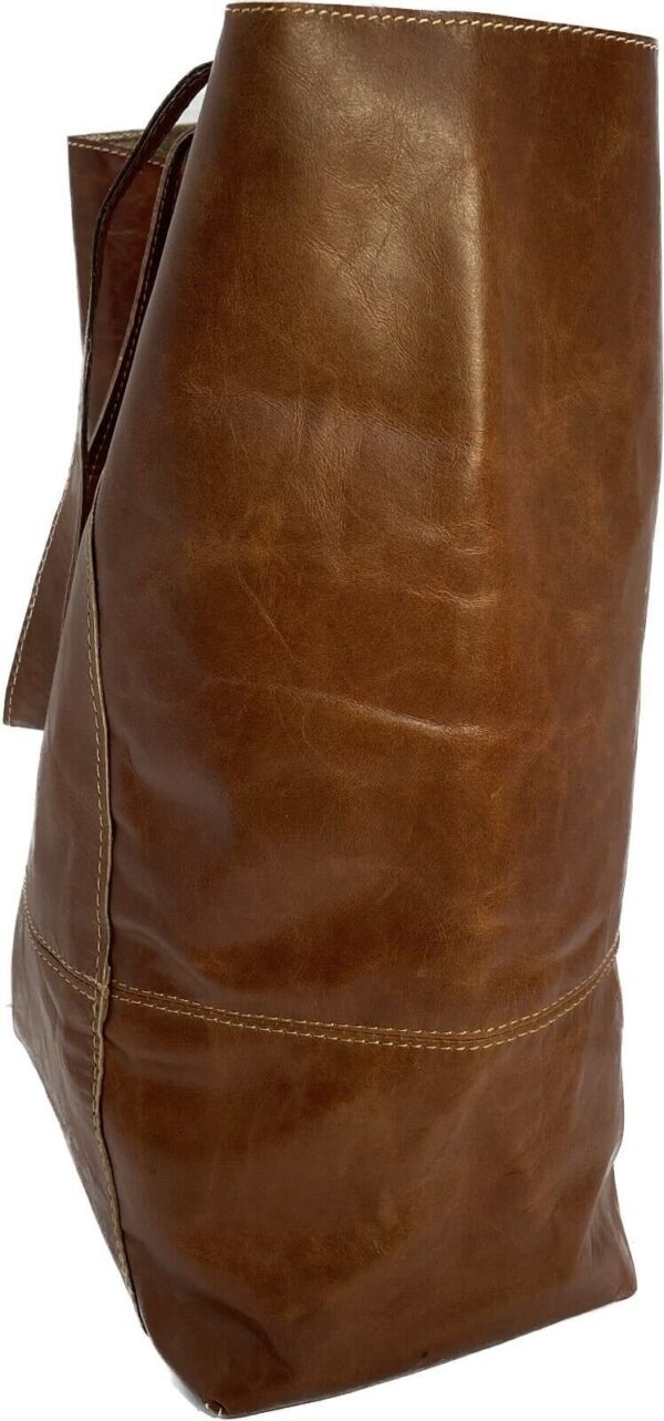 GENUINE COWHIDE LEATHER TOTE BAG, HANDMADE IN ARGENTINA - ROOMY, LIGHTWEIGHT, PERFECT SIZE BAG - CE/60 - Image 8