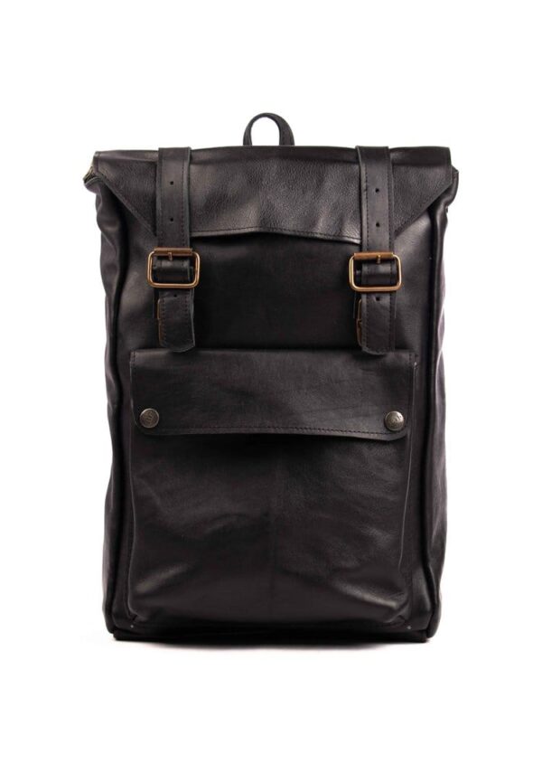 HANDMADE, 100% ARGENTINIAN LEATHER, UNISEX BACKPACK - THE "WEDNESDAY ADDAMS" BACKPACK! - RCG-AMSTERDAM/8835-BK - Image 4